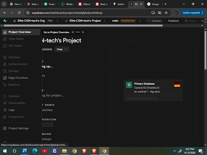 set up your supabase backend