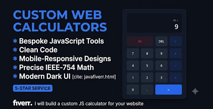 build a custom javascript calculator or interactive web tool