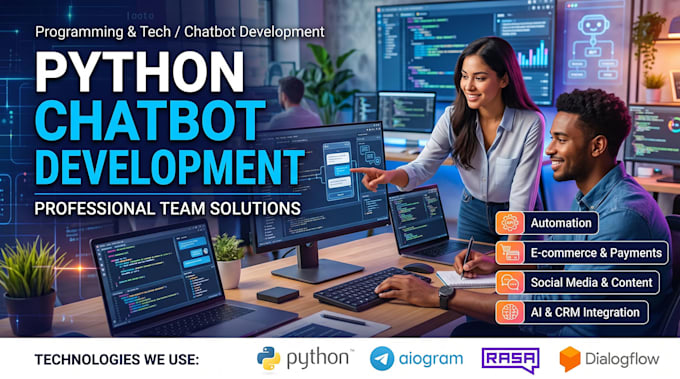 build a custom python chatbot, telegram bot, or automation