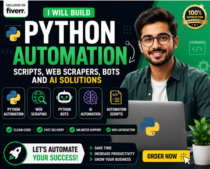 build python automation scripts web scraping python bot selenium ai automation