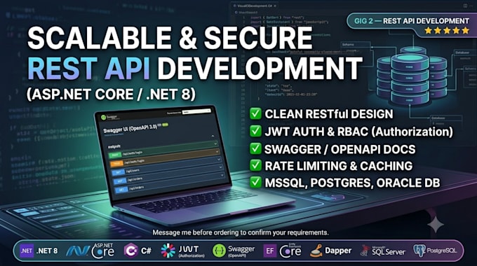 develop a scalable rest API using dot net core web API