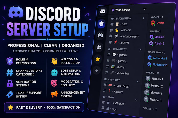 setup proper discord servers