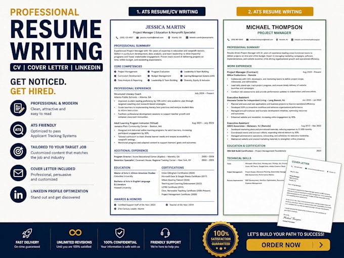 write a professional ats friendly resume services