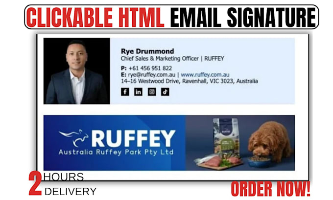 create clickable email signature in gmail, outlook, or html