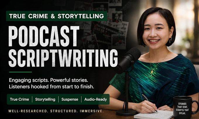 write engaging podcast scripts for true crime and storytelling