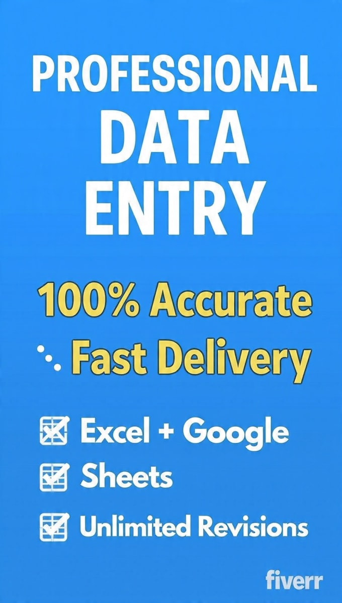 do data entry, excel formula and spreadsheet work