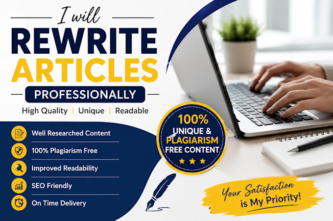 rewrite articles in a professional and unique way
