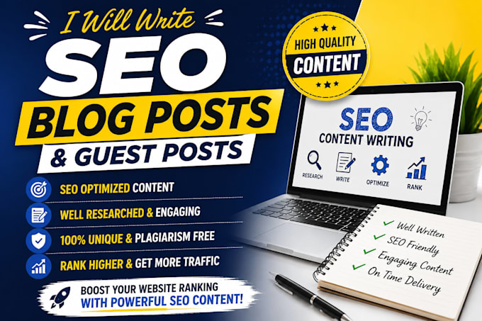 write SEO blog posts and guest posts