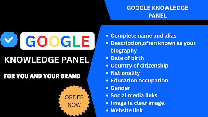 create a standard google knowledgepanel