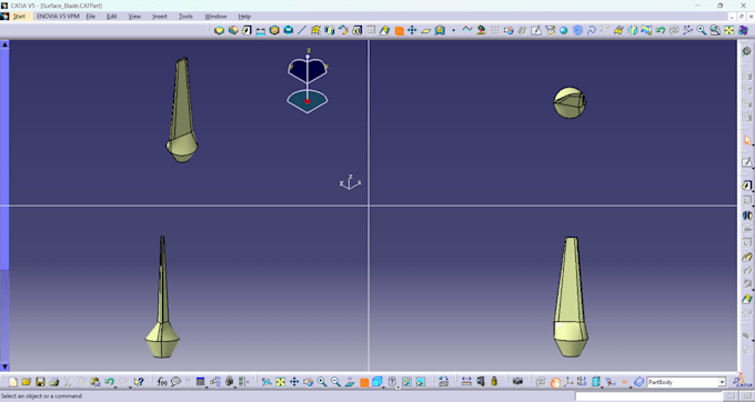 do cad designs based in gsd workbench in catia