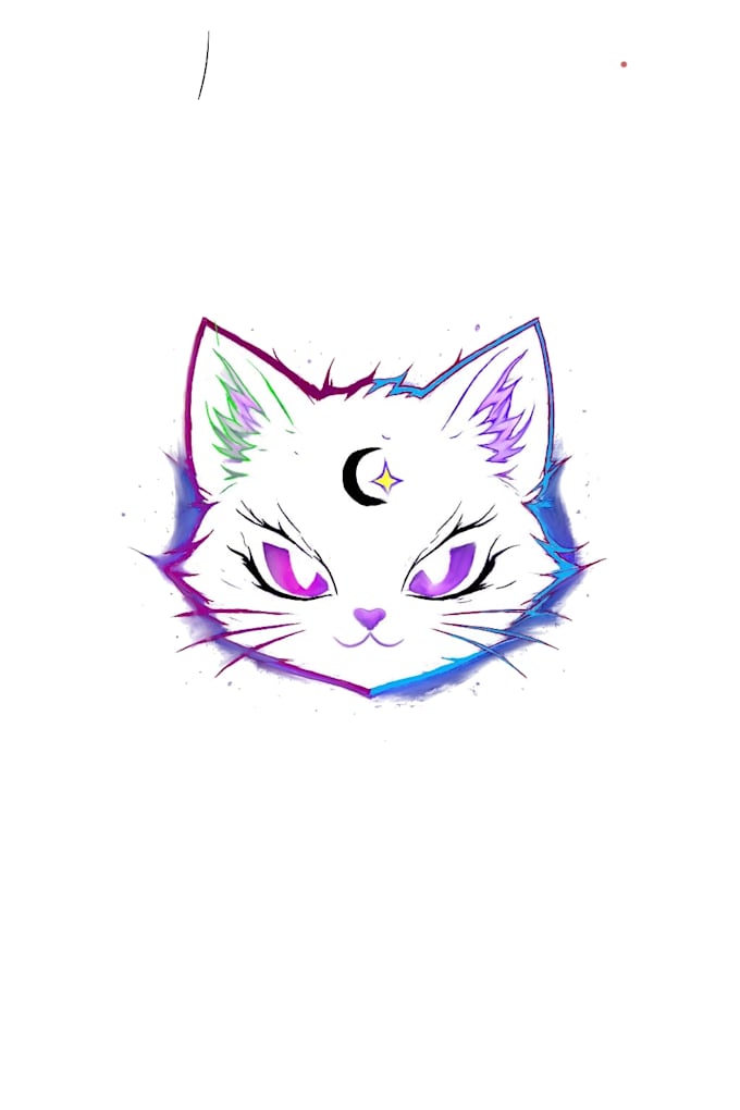custom anime cat character drawing