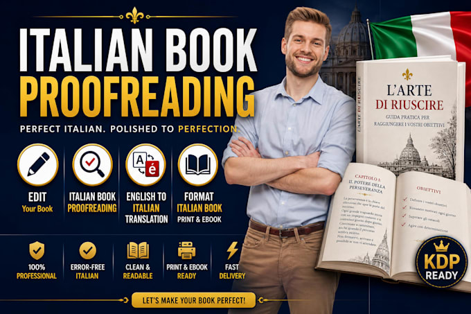 do italian book proofreading and book editing