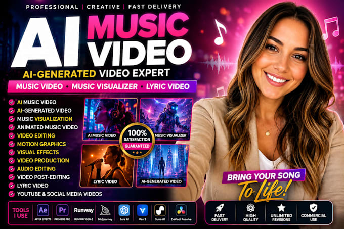 create cinematic ai music video ai generated music visualizer motion graphics