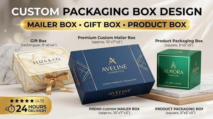 do custom mailer box, product packaging box design, gift box in 24 hours