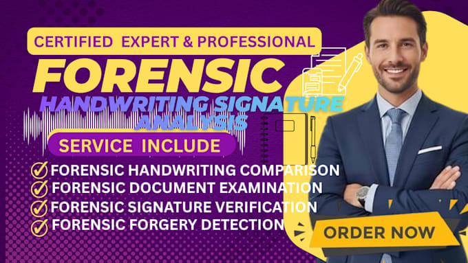perform forensic handwriting and signature comparison