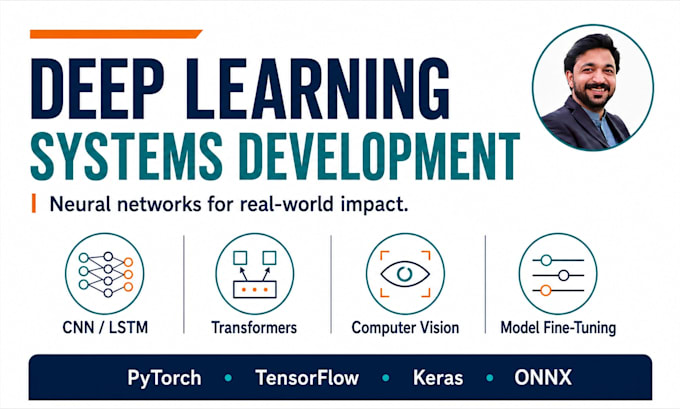 build deep learning models using tensorflow, pytorch, CNN, lstm and transformers