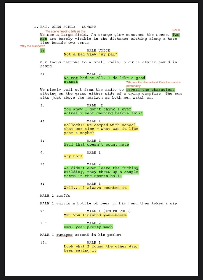 proof read your script
