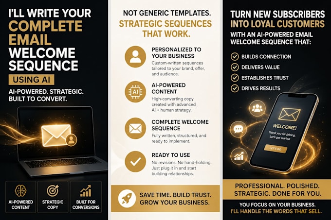 write your custom 5 email welcome sequence in 24 hours