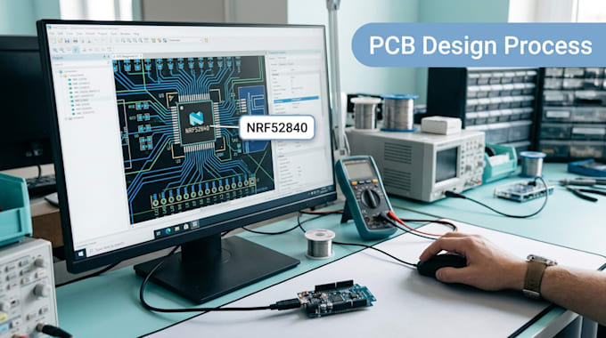 create nrf52840 based iot wearable pcb design