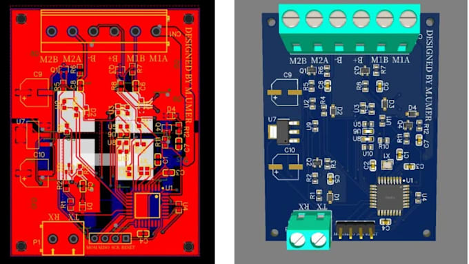 design multi layer pcb layout and schematic for manufacturing
