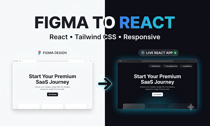 convert figma to react tailwind CSS frontend