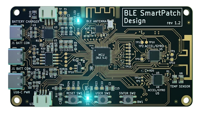 design biomedical smartpatch pcb with sensor integration