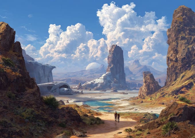 creative photorealistic science fiction illustration