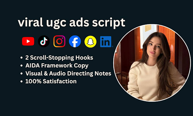write viral ugc video ad scripts for tiktok, reels, and youtube ads
