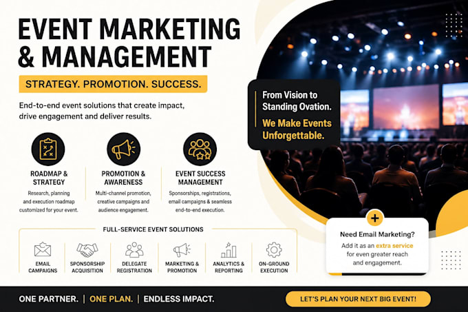 plan and execute end to end event marketing and promotion