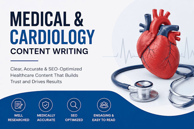 write medical, healthcare and cardiology articles and blog posts