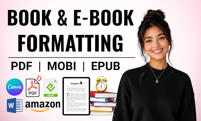 do book formatting, paperback formatting and kindle ebook formatting for KDP