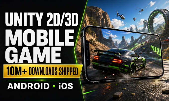 develop unity 2d 3d mobile game development for android and ios