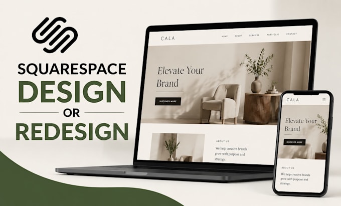 develop squarespace website, design or redesign squarespace website