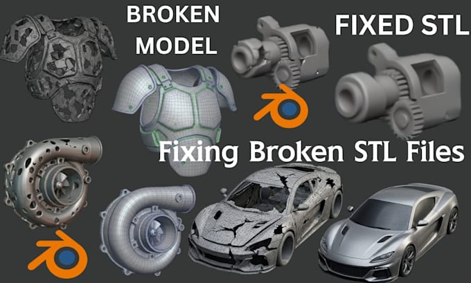 repair broken stl fix mesh error edit obj stl model scan cleanup for 3d printing