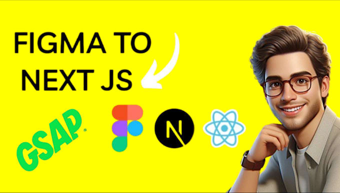 create figma, xd to next js react gsap