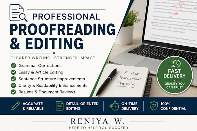 proofread and edit your essay article or document