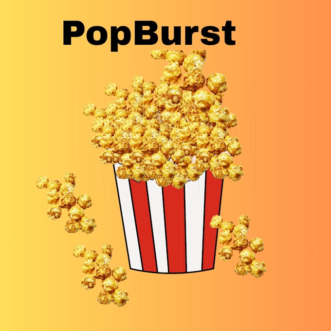 create a professional and catchy popcorn logo for snack brands