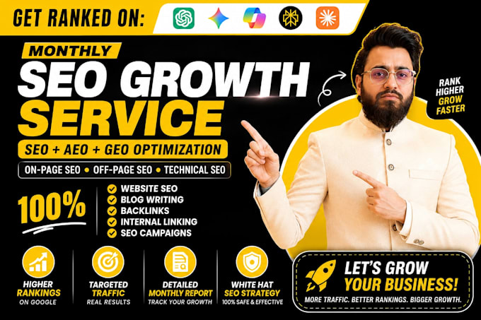 monthly SEO growth service, GEO, aeo optimization
