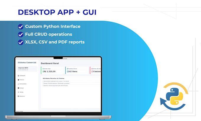 build a custom python system with gui and full crud database
