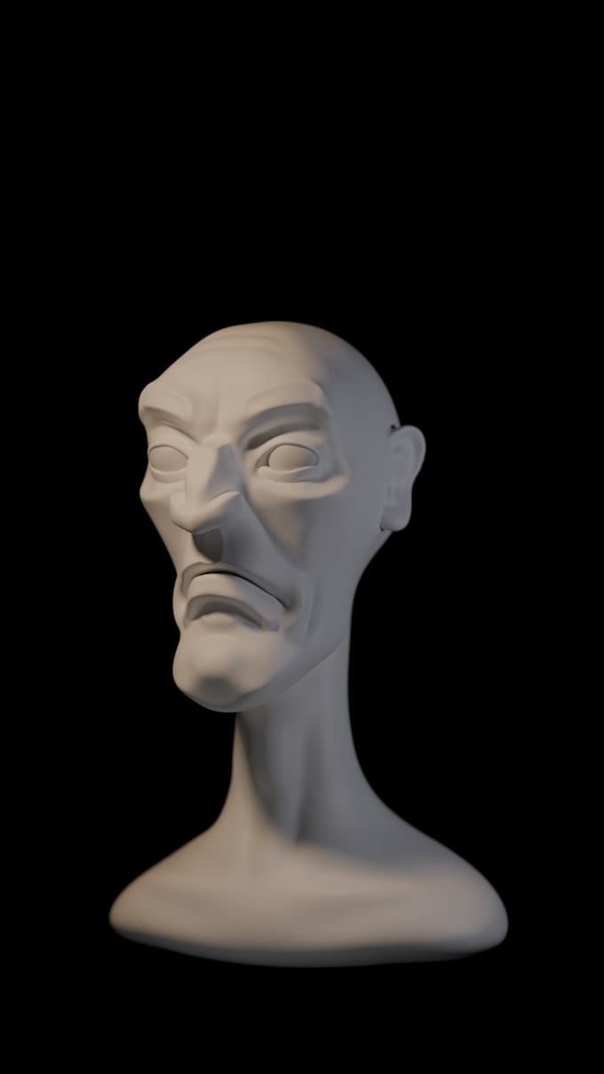 sculpt a detailed 3d head in blender