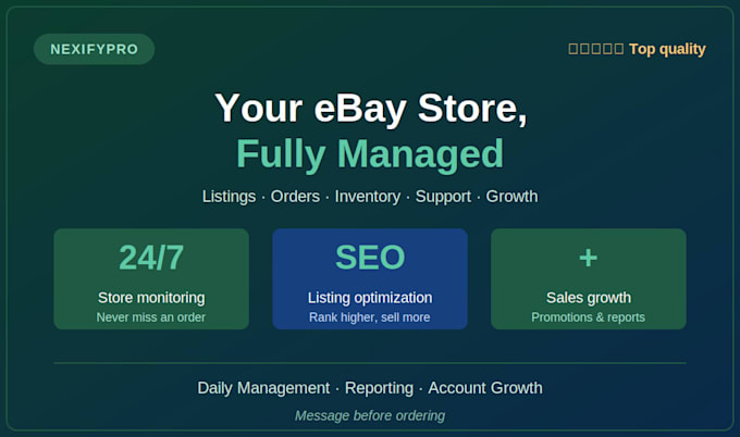 be your ebay store manager and virtual assistant