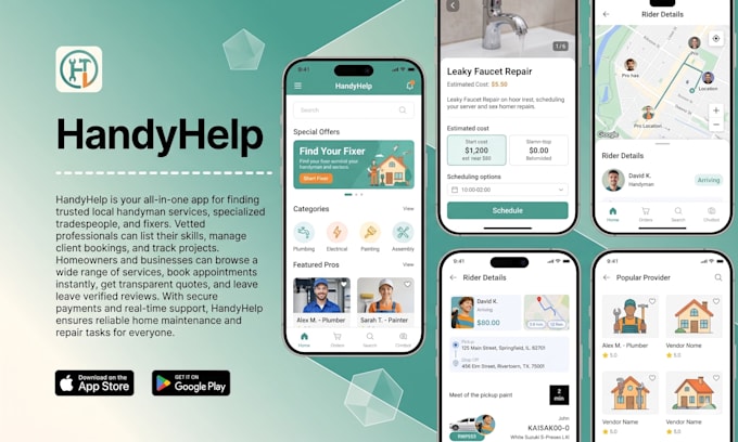 build a mobile app development flutter react native ios android app