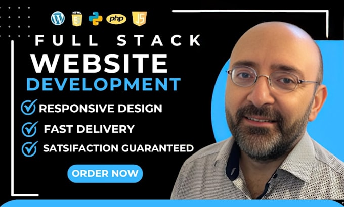 do website development, custom, wordpress website as full stack developer