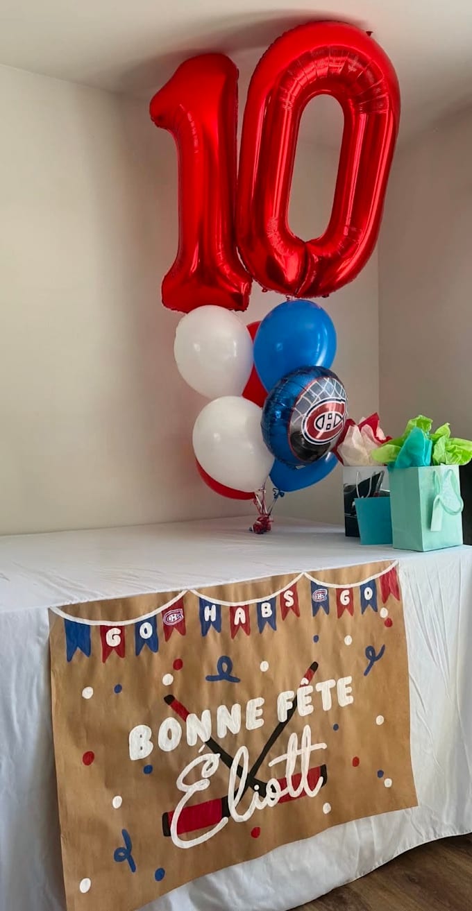 create a personalized hand painted banner for events