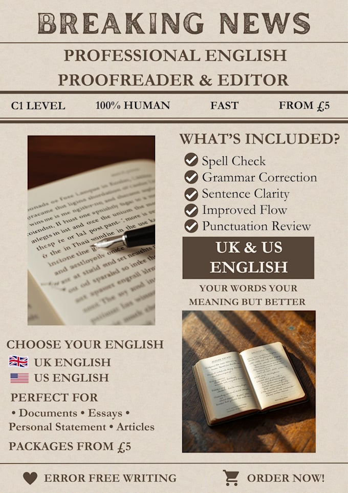 proofread your document for grammar and clarity