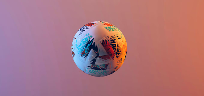 create realistic 3d ball model, sports ball rendering and animation