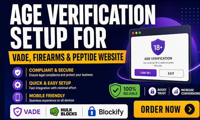 peptide website age verification popup age checker hulk blockify vape website