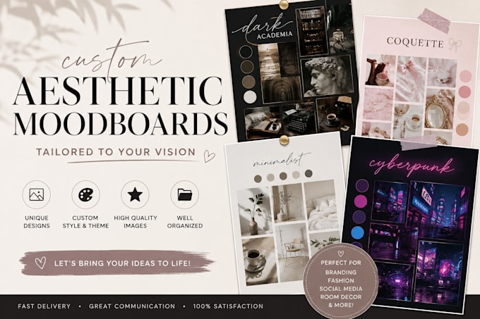 create aesthetic pinterest moodboards for your brand or style