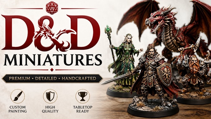 paint custom dnd and tabletop miniatures