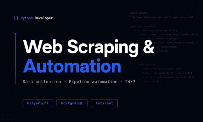 build a python web scraper and automation bot